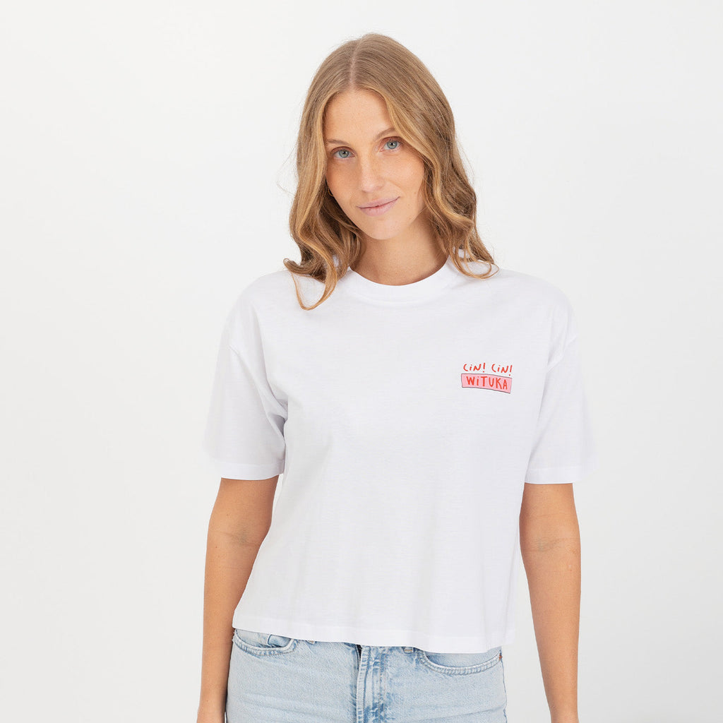 Cin cin wine Cropped Tee
