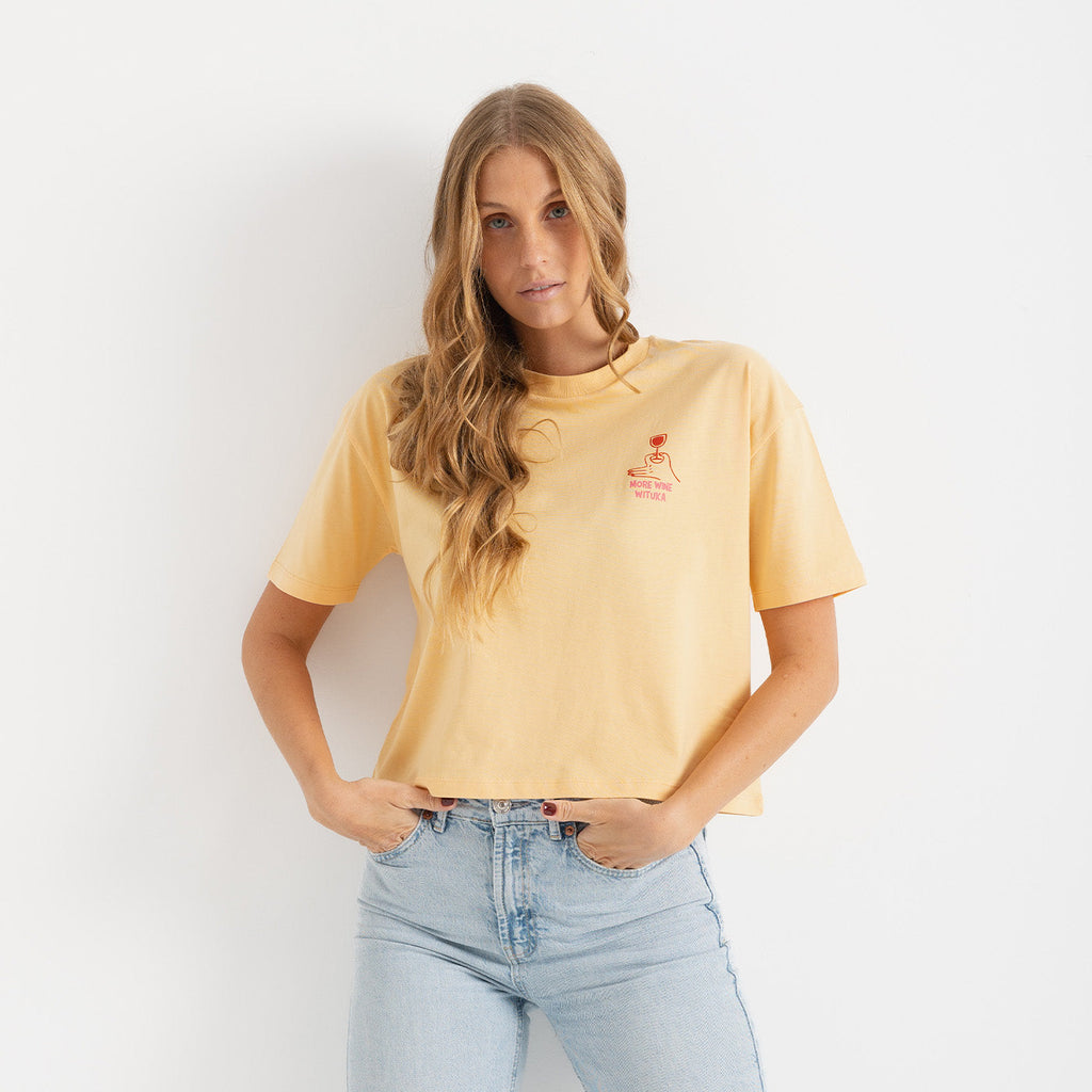 More wine Cropped Tee