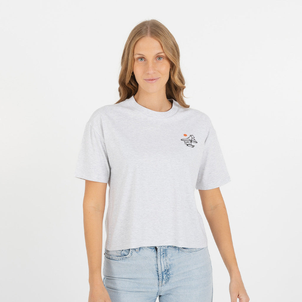 Rolling through the week Cropped Tee